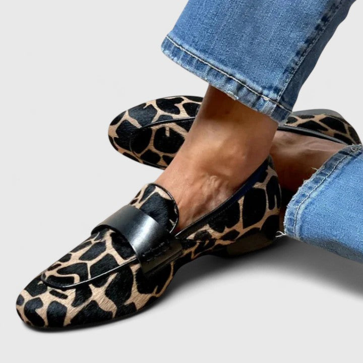 Black Clyanne Premium Orthopedic Loafers by THE WHITMORE FAMILY, showcasing comfortable, supportive footwear for everyday wear.