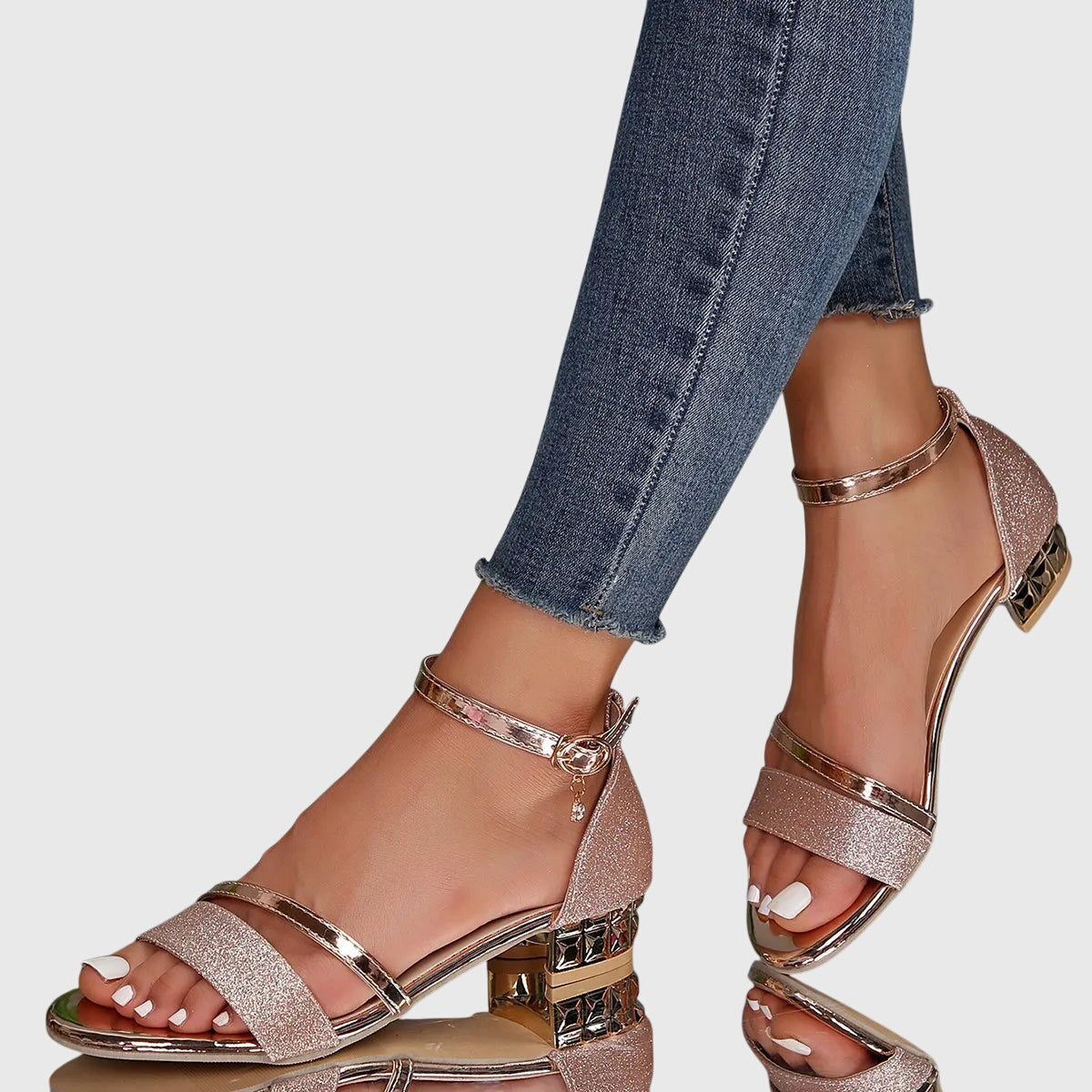 Black Alison™ orthopedic heeled sandals by THE WHITMORE FAMILY featuring supportive design and stylish heel for comfort and elegance.