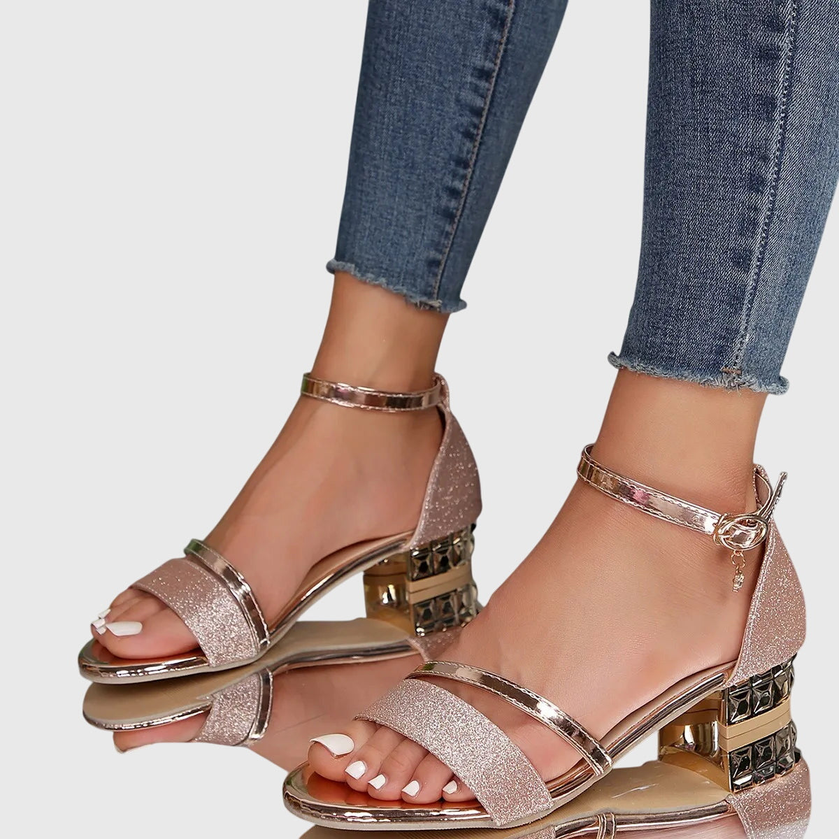Black Alison™ orthopedic heeled sandals by THE WHITMORE FAMILY featuring supportive design and stylish heel for comfortable wear.