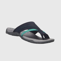 Black Jade™ ergonomic sandals by THE WHITMORE FAMILY, featuring cushioned straps and contoured footbed for comfort.