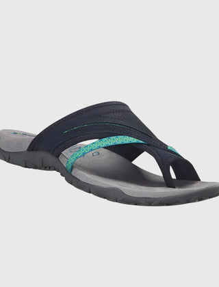 Black Jade™ ergonomic sandals by THE WHITMORE FAMILY, featuring cushioned straps and contoured footbed for comfort.