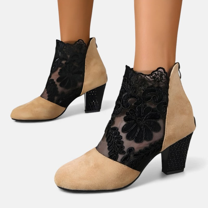 Black Norene stylish breathable orthopaedic heels by THE WHITMORE FAMILY showing a sleek design and comfortable fit.