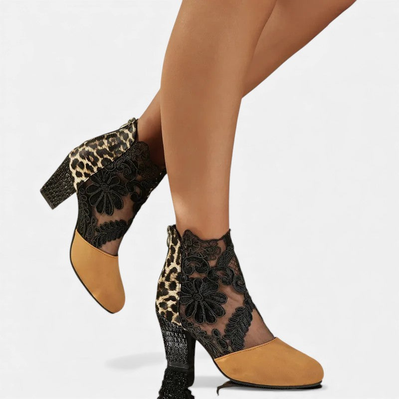 Black Norene stylish breathable orthopaedic heels by THE WHITMORE FAMILY with a sleek design and supportive features.