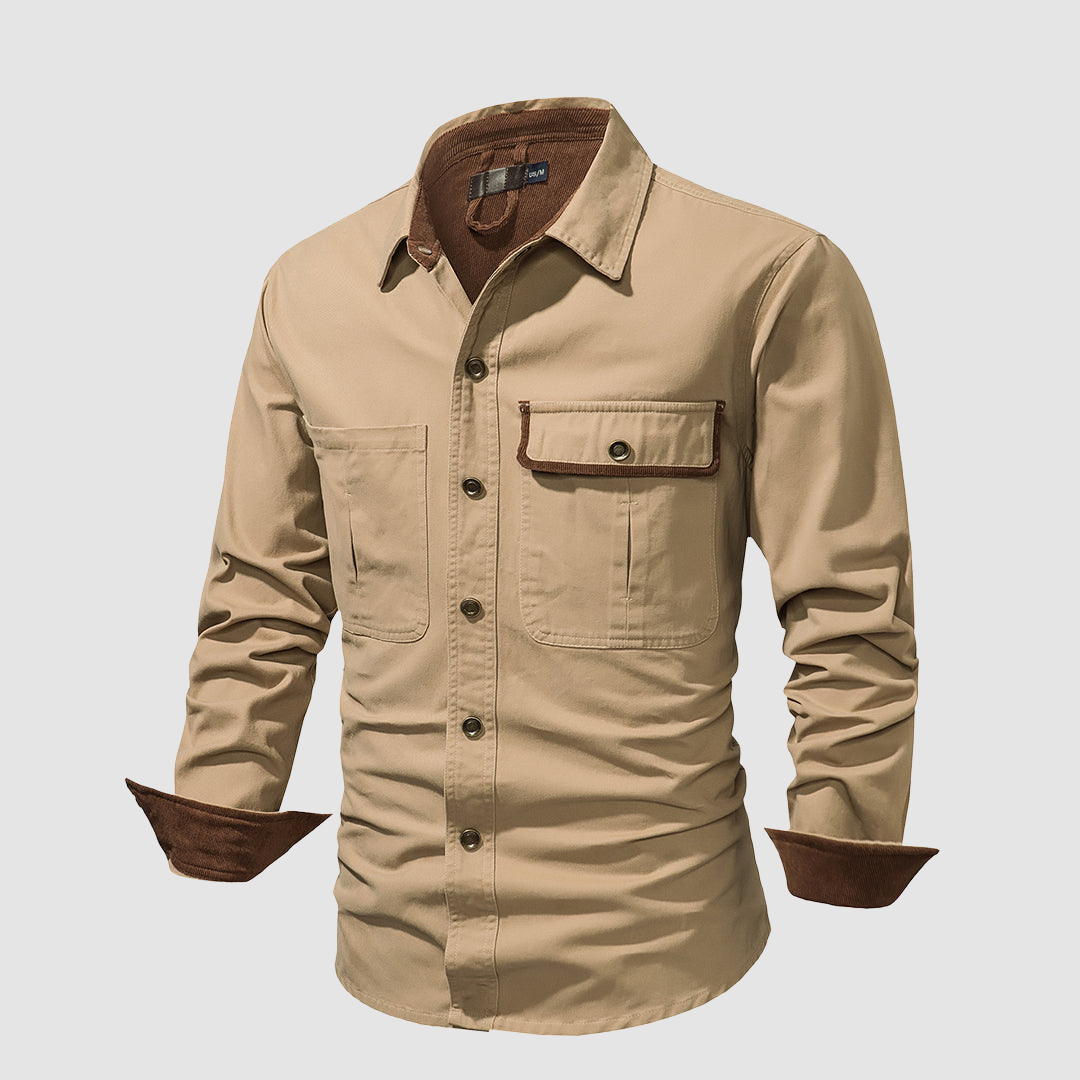 Black Mathew™ Elegant long-sleeved shirt by THE WHITMORE FAMILY, featuring a classic fit and stylish design.