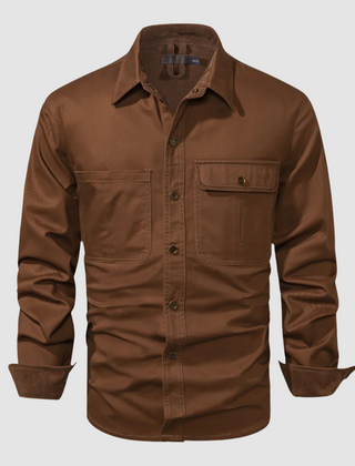 Black Mathew™ elegant long-sleeved shirt by THE WHITMORE FAMILY, featuring a tailored fit and classic design.