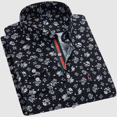 Valentino Floral Essence Shirt by THE WHITMORE FAMILY featuring a vibrant floral print and classic button-up design.