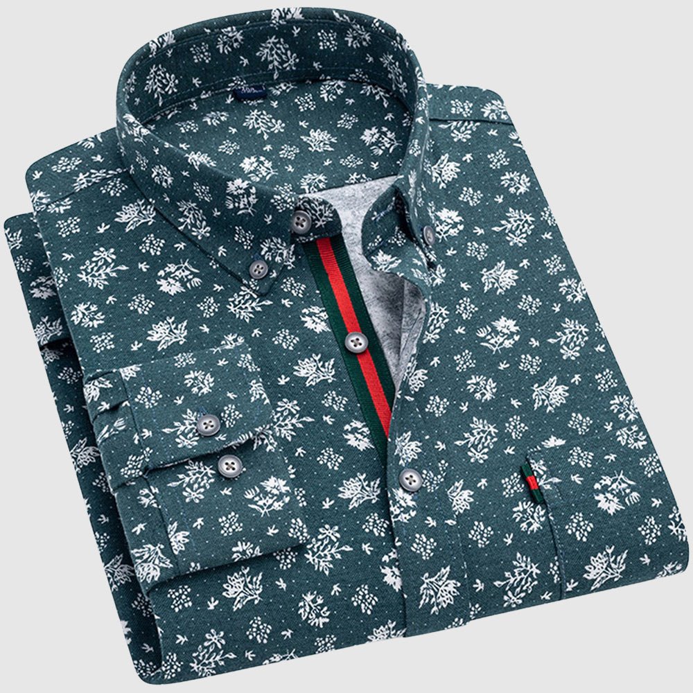 Valentino™ Floral Essence Shirt by THE WHITMORE FAMILY featuring a colorful floral print and classic button-up design.
