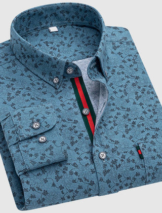 Valentino™ Floral Essence Shirt by THE WHITMORE FAMILY featuring a vibrant floral print and classic collar design.
