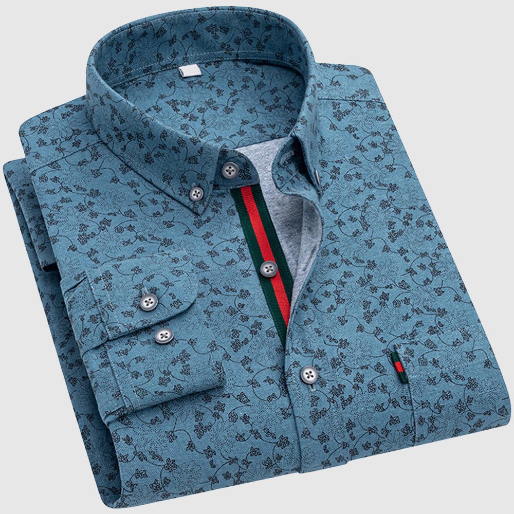 Valentino™ Floral Essence Shirt by THE WHITMORE FAMILY featuring a vibrant floral print and classic collar design.
