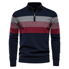 Black Lukas™ Elegant Pullover by THE WHITMORE FAMILY, featuring a stylish blue design and a comfortable fit.