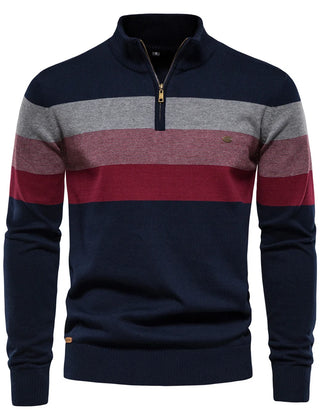 Black Lukas™ Elegant Pullover by THE WHITMORE FAMILY, featuring a stylish blue design and a comfortable fit.
