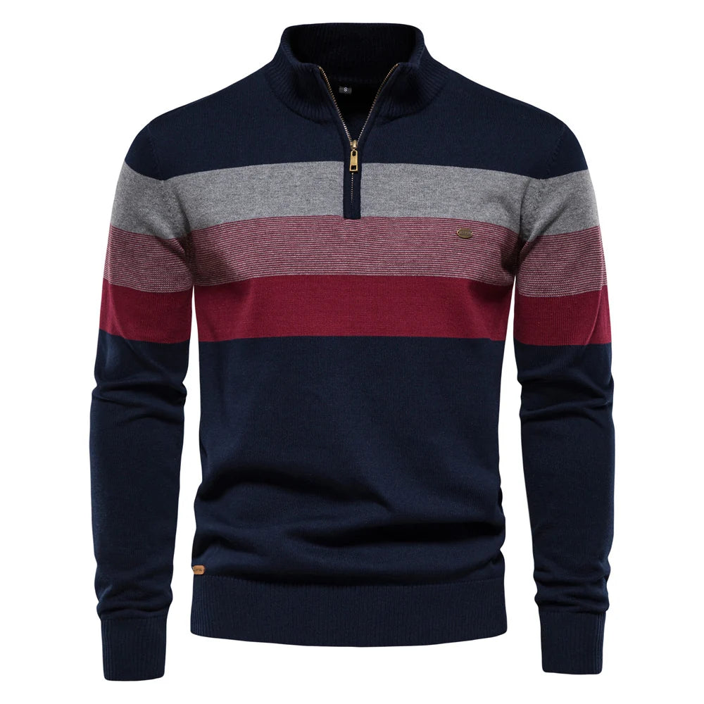 Black Lukas™ Elegant Pullover by THE WHITMORE FAMILY, featuring a stylish blue design and a comfortable fit.
