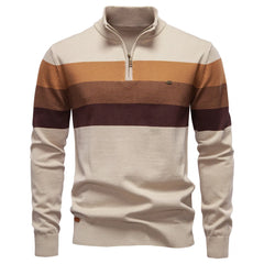 Black Lukas™ Elegant Pullover by THE WHITMORE FAMILY, featuring a blue design, displayed on a mannequin.