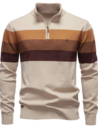 Black Lukas™ Elegant Pullover by THE WHITMORE FAMILY, featuring a blue design, displayed on a mannequin.
