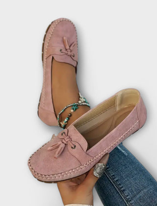 Blue Lisa stylish loafers by THE WHITMORE FAMILY, featuring a sleek design and comfortable slip-on style.