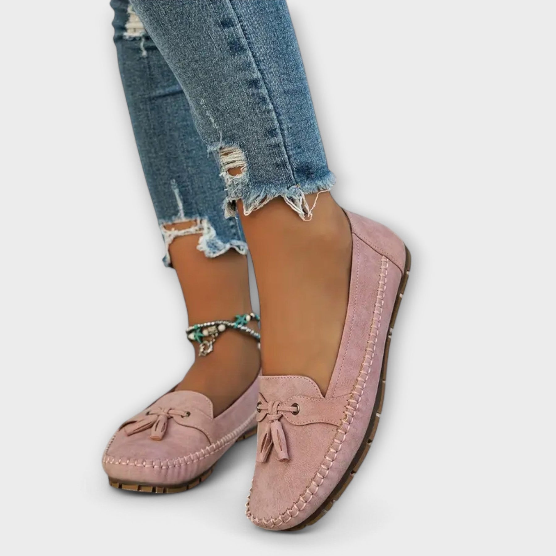 Blue Lisa stylish loafers by THE WHITMORE FAMILY, featuring a sleek design and comfortable slip-on style.