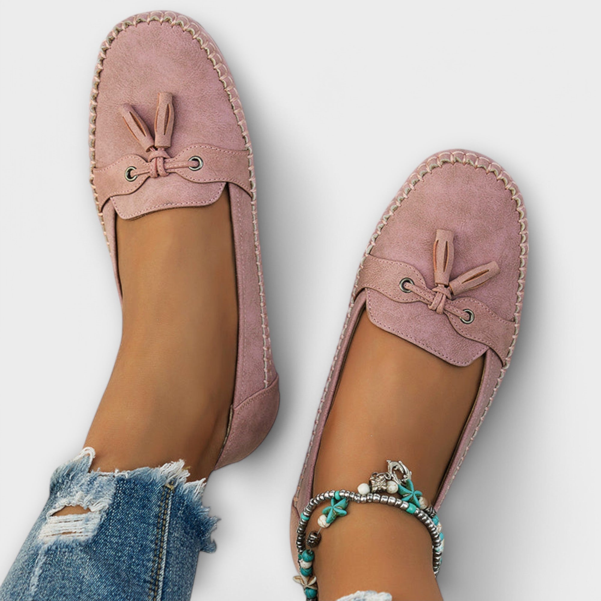 Blue Lisa stylish loafers by THE WHITMORE FAMILY featuring a sleek design and comfortable slip-on style.