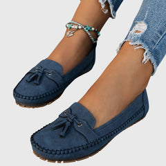 Blue Chelsea loafers by THE WHITMORE FAMILY featuring a soft, comfortable design and sleek slip-on style.