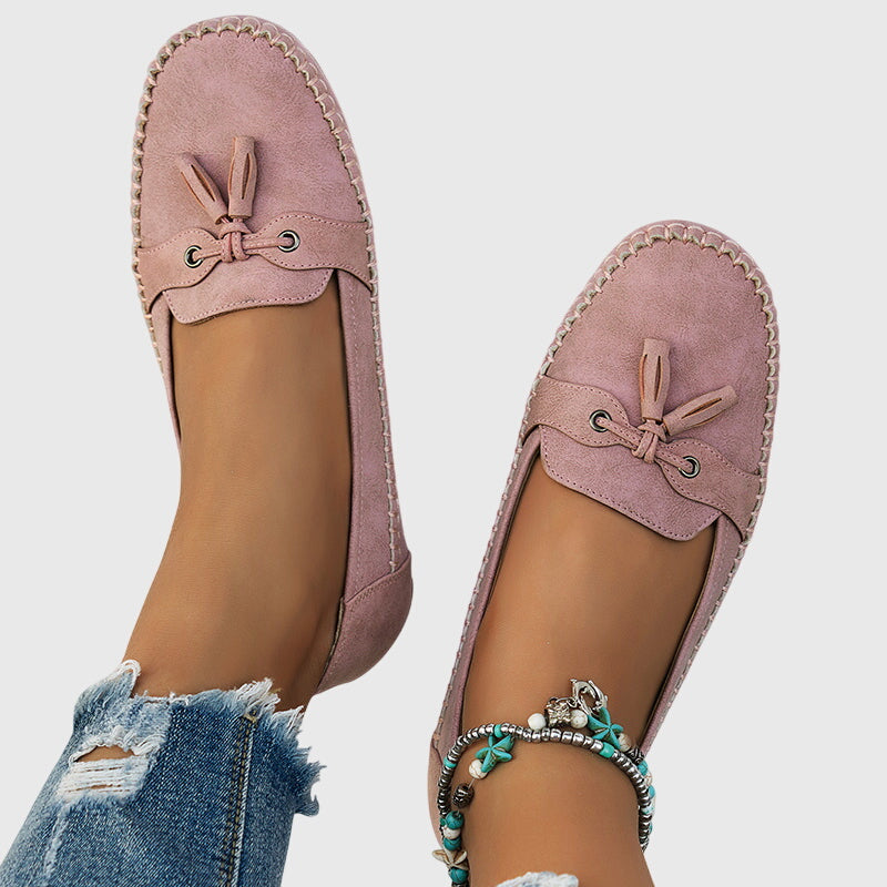Blue Chelsea soft loafers by THE WHITMORE FAMILY, featuring a comfortable slip-on design and sleek, casual style.