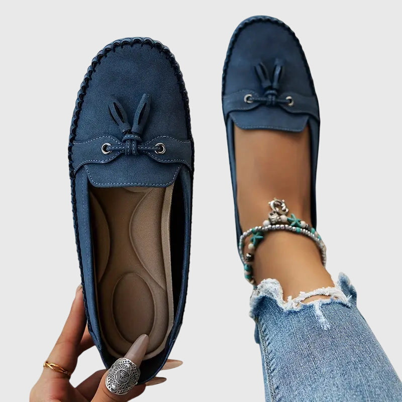 Blue Chelsea loafers by THE WHITMORE FAMILY featuring soft, comfortable material and classic slip-on style.