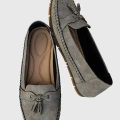 Blue Chelsea loafers by THE WHITMORE FAMILY featuring a soft, comfortable design with a sleek, casual style.