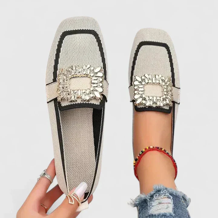 Blue Mary orthopedic loafers by THE WHITMORE FAMILY featuring a comfortable slip-on design and supportive sole.