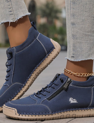 Blue Soline™ ergonomic support sneakers by THE WHITMORE FAMILY featuring cushioned insoles and breathable mesh upper.