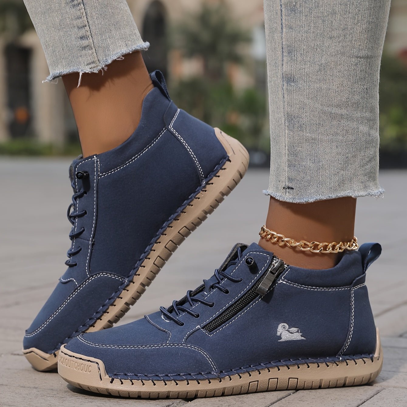 Blue Soline™ ergonomic support sneakers by THE WHITMORE FAMILY featuring cushioned insoles and breathable mesh upper.