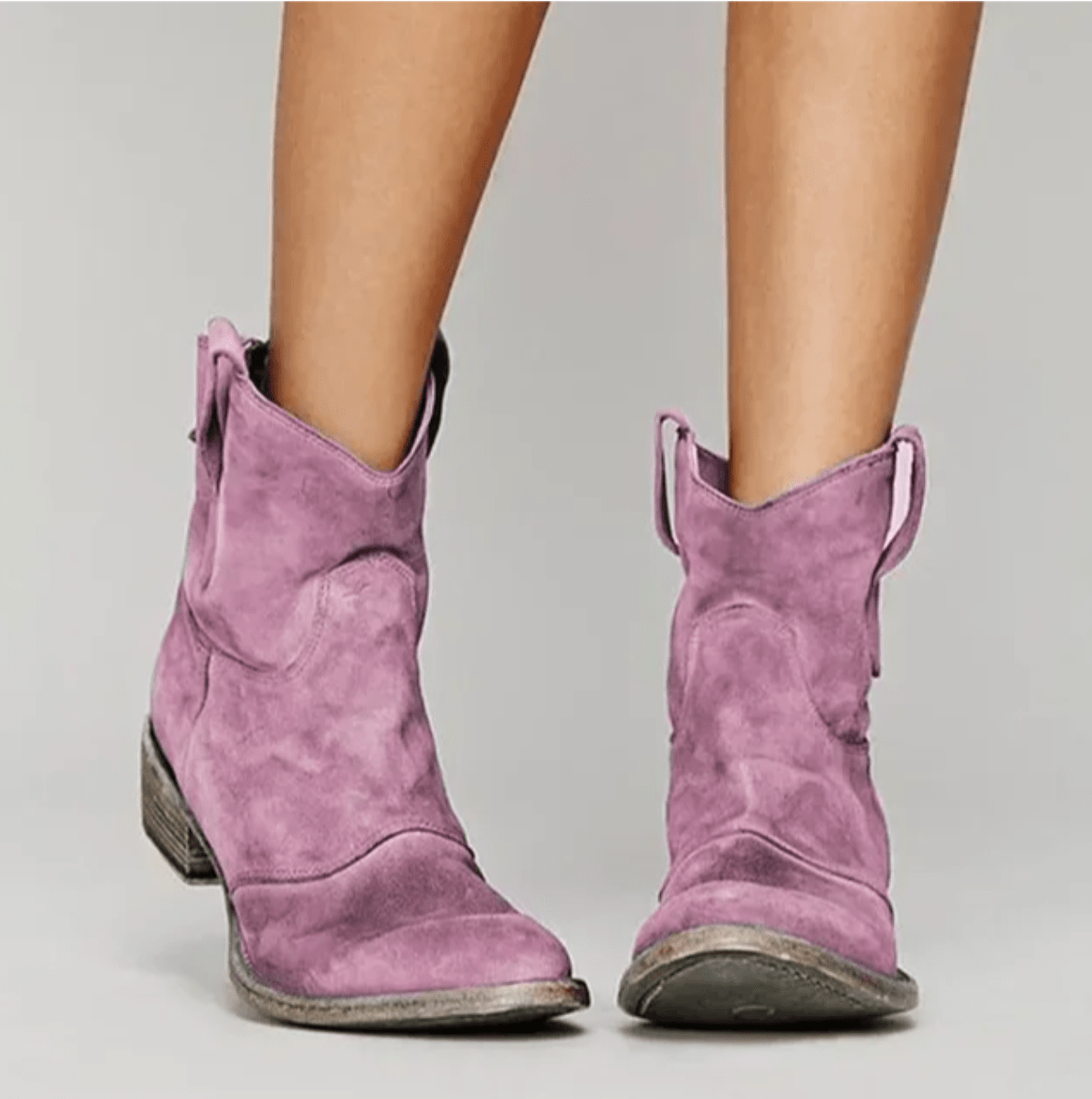 Blue Charlotte Suede Orthopedic Boots by THE WHITMORE FAMILY, featuring cushioned sole and supportive design for comfortable wear.