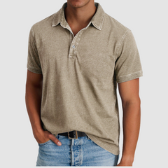 Blue Luther™ Classic Collared Polo by THE WHITMORE FAMILY, featuring a traditional collar and comfortable fit.