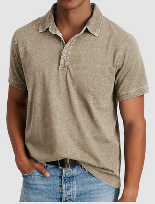 Blue Luther™ Classic Collared Polo by THE WHITMORE FAMILY, featuring a traditional collar and comfortable fit.