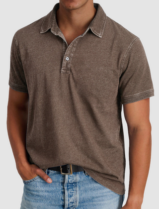 Blue Luther™ Classic Collared Polo shirt by THE WHITMORE FAMILY, shown on a mannequin with a clean background.