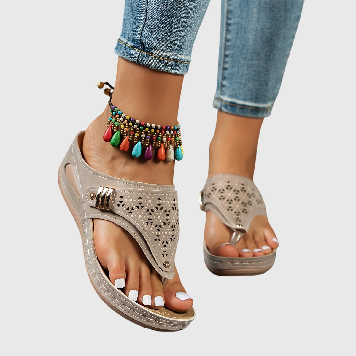 Bordeaux red Livia comfortable sandals by THE WHITMORE FAMILY with cushioned straps and supportive sole.