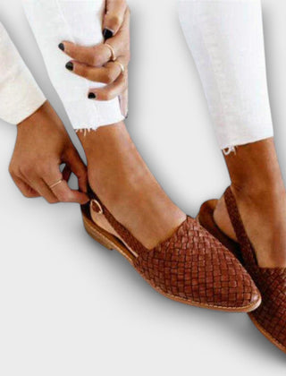 Brown Aurora Everyday Loafers by THE WHITMORE FAMILY, featuring smooth leather and classic slip-on design.