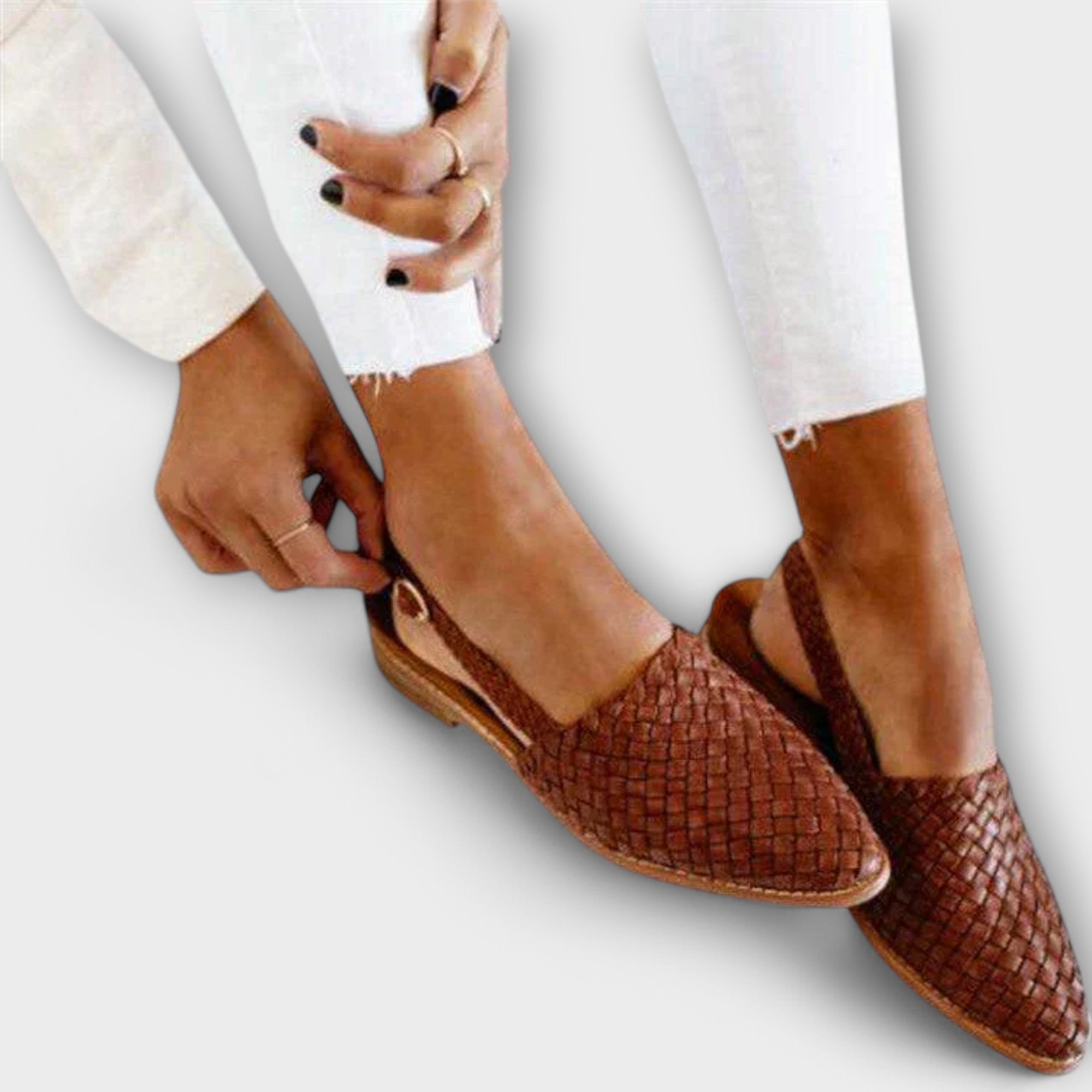 Brown Aurora Everyday Loafers by THE WHITMORE FAMILY, featuring smooth leather and classic slip-on design.