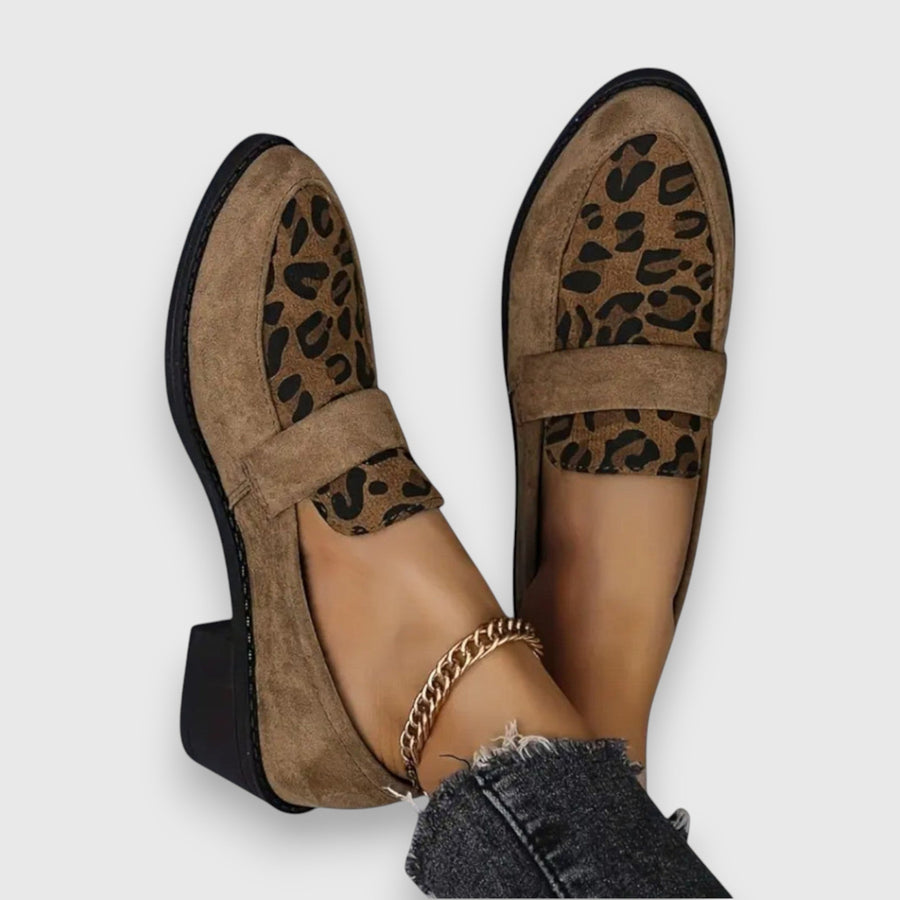 Brown Brunika comfortable loafers by THE WHITMORE FAMILY featuring sleek design and soft leather material.