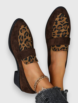 Brown Brunika comfortable loafers by THE WHITMORE FAMILY, stylish slip-on shoes with a smooth leather finish.