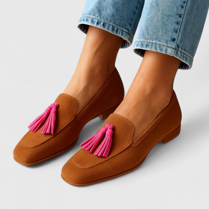 Brown Treziel Elegant Comfort Loafers by THE WHITMORE FAMILY, stylish and comfortable footwear for casual or formal wear