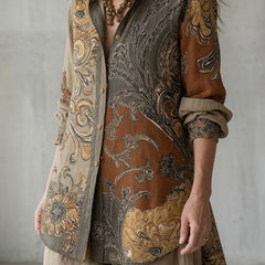Brown Natalie Vintage Set by THE WHITMORE FAMILY, featuring retro-inspired clothing with a classic, stylish design.