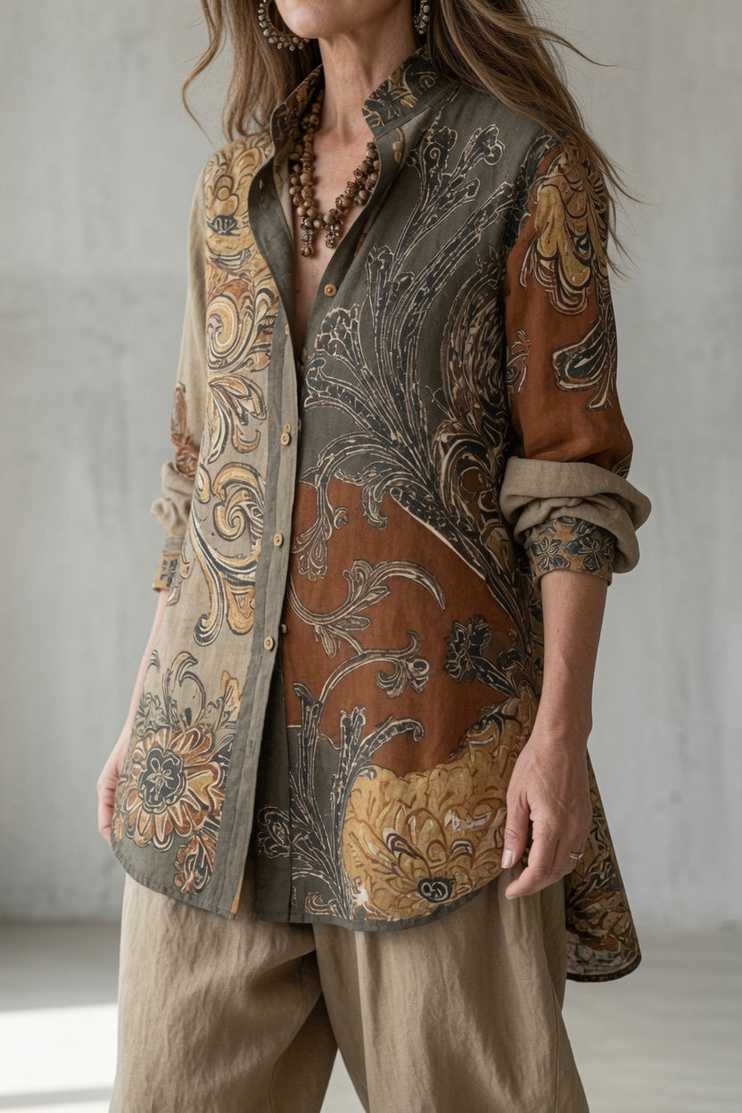 Brown Natalie Vintage Set by THE WHITMORE FAMILY, featuring retro-inspired clothing with a classic, stylish design.