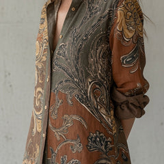 Brown Natalie Vintage Set by THE WHITMORE FAMILY featuring a coordinated top and bottom with vintage-inspired design.