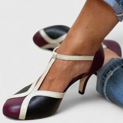 Caramel Tazariah comfortable heels by THE WHITMORE FAMILY, stylish women's footwear with a sleek design and supportive heel.