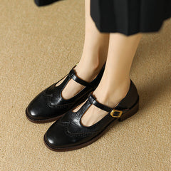 Beige Suzy Stylish Mary Janes by THE WHITMORE FAMILY, featuring classic design and comfortable fit for everyday wear.