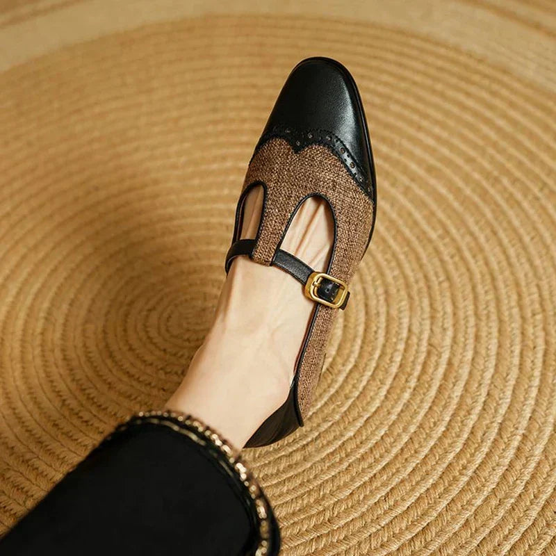 Black vintage Genira shoes by THE WHITMORE FAMILY, size 5.5, stylish and classic footwear with a timeless design.