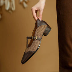 Black Genira vintage shoes by THE WHITMORE FAMILY, style CL-0681, featuring classic design and leather material.