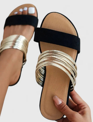 Cream white Lioraen™ elegant sandals by THE WHITMORE FAMILY, featuring sleek straps and stylish design for women.
