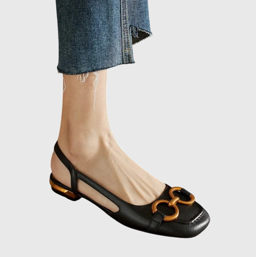 Dark blue Cecilia™ orthopedic sandals by THE WHITMORE FAMILY featuring supportive straps and cushioned soles.