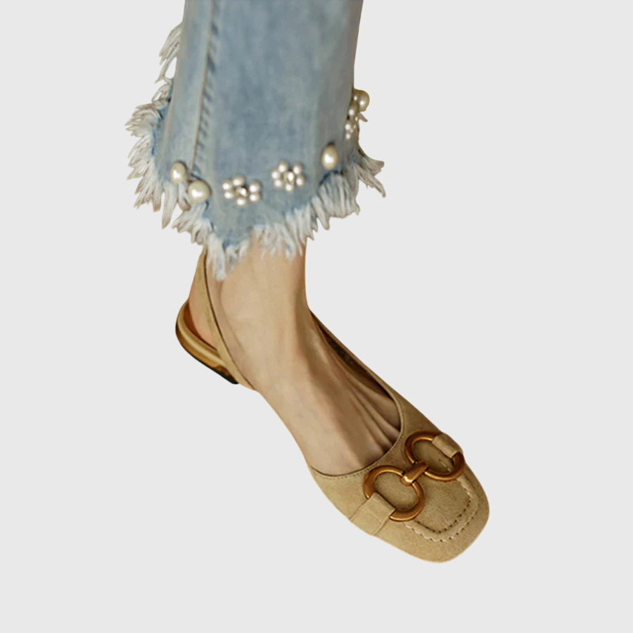 Dark blue Cecilia™ orthopedic sandals by THE WHITMORE FAMILY with cushioned straps and supportive soles.