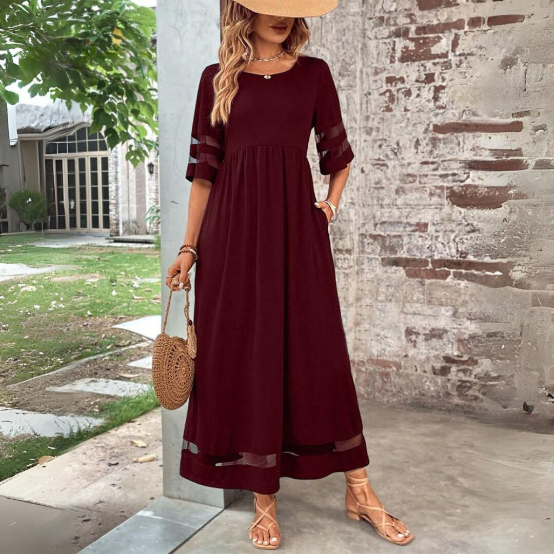 Black Aubrey midi dress by THE WHITMORE FAMILY featuring a flattering, tummy-smoothing silhouette and elegant midi length.