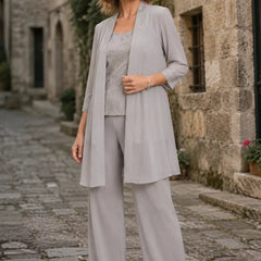 Evelyn embroidered three-piece pant set dress by THE WHITMORE FAMILY, featuring intricate embroidery and stylish design.